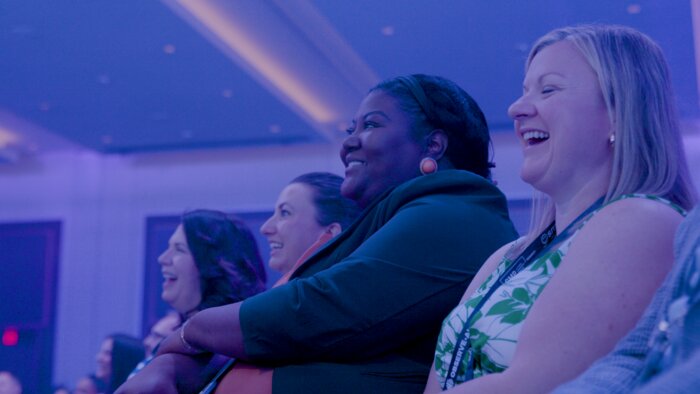 Audience laughing and enjoying Chad E Foster's motivational keynote in Las Vegas